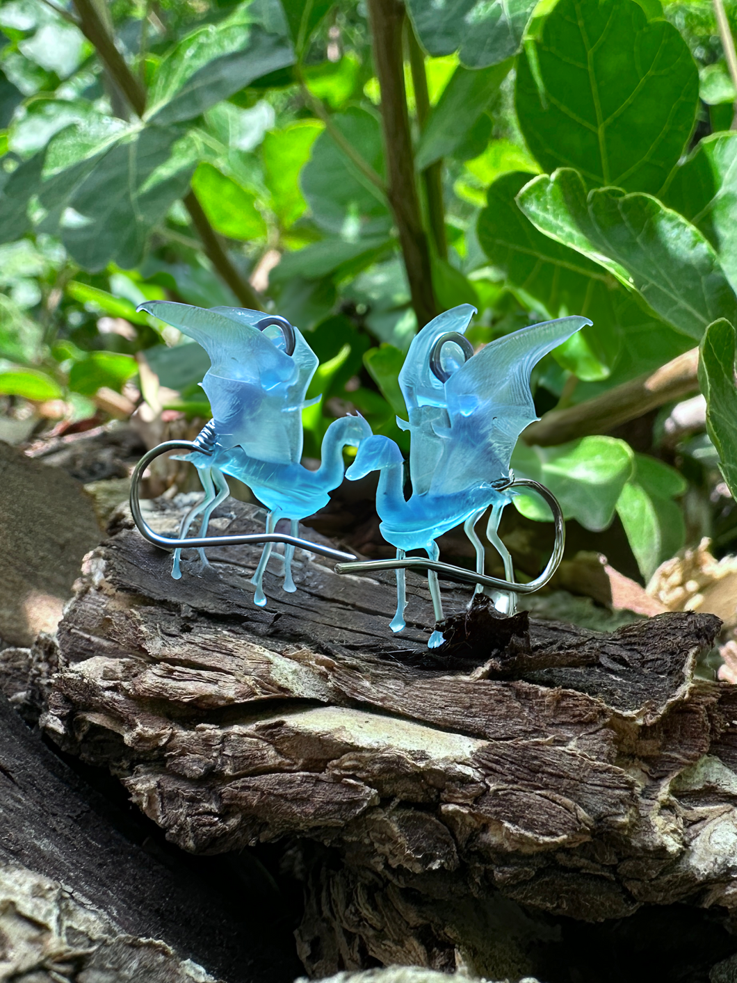 Happiness Spell Skeleton Horse Earrings