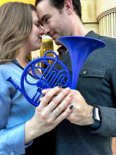 Load image into Gallery viewer, Fully 3D Blue French Horn/ Legen wait for it Dary/ HIMYM/ Proposal Prop

