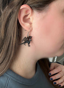 Black Dragon Earrings