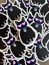 Load image into Gallery viewer, &quot;Karma&quot; the Cat Bejeweled Waterproof Sticker

