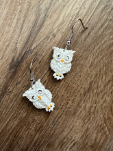 Load image into Gallery viewer, Snowy Owl Earrings
