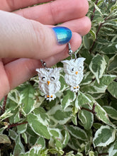 Load image into Gallery viewer, Snowy Owl Earrings
