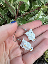 Load image into Gallery viewer, Snowy Owl Earrings
