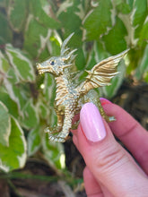 Load image into Gallery viewer, Black Dragon Figurine with Golden Baby | Fantasy Miniature
