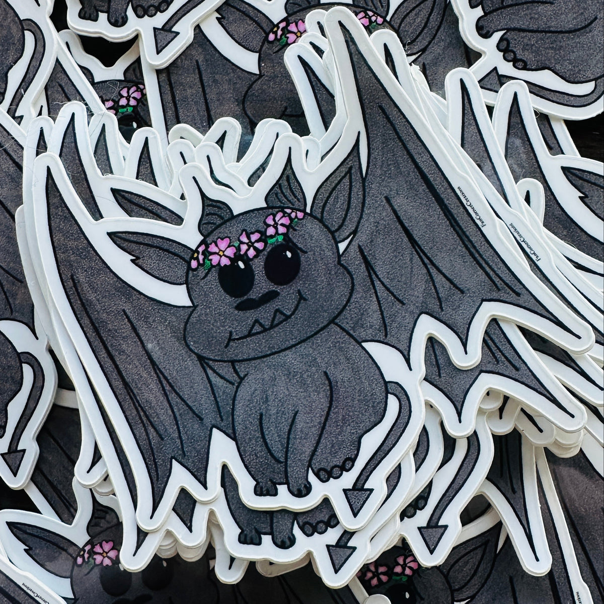 Gargoyle Waterproof Sticker | Romantasy Bookish Gargoyle with Flower C ...