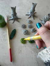 Load image into Gallery viewer, Paint Your Own Leaf Spirits: Cozy Gamer Miniature or Ornament
