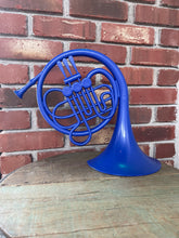 Load image into Gallery viewer, Blue French Horn Wall Sculpture / How I Met Your Mother/ Romantic Gift/ Proposal Prop/ Large Romantic Gesture/ HIMYM Prop Replica

