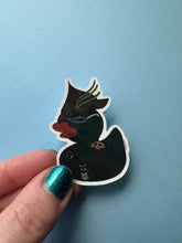 Load image into Gallery viewer, Cosplaying Duck| Green Cat Professor Waterproof Sticker | Nerdy Witch Waterbottle Sticker
