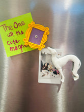 Load image into Gallery viewer, Friends Magnet Set| White Greyhound| Friends Show Themed Gift | Friends Frame |Peephole Frame |Fridge Decor| The One Where | Pat the Dog
