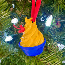 Load image into Gallery viewer, Dole Whip Ornament/ Tiki Room/ Theme Park Christmas/ Theme Park Food/ Disneybounding/ Tropical Holidays/ Soft Serve Food
