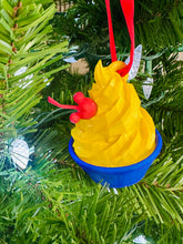 Load image into Gallery viewer, Dole Whip Ornament/ Tiki Room/ Theme Park Christmas/ Theme Park Food/ Disneybounding/ Tropical Holidays/ Soft Serve Food
