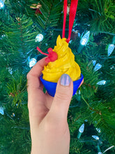 Load image into Gallery viewer, Dole Whip Ornament/ Tiki Room/ Theme Park Christmas/ Theme Park Food/ Disneybounding/ Tropical Holidays/ Soft Serve Food
