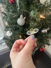 Load image into Gallery viewer, Mini Winged Key Ornaments (Set of 2)
