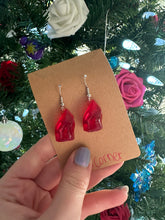 Load image into Gallery viewer, Philosopher Stone Earrings | Sorcerer Stone Red Magical Accessory
