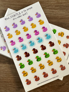 What Exactly Purpose Rubber Duck Waterproof Sticker Sheet