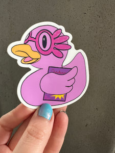 Luna Duck Waterproof Sticker
