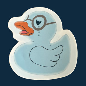 Moaning Sad Duck | Waterproof Sticker | Waterbottle Nerdy Decal | Bookish Gift