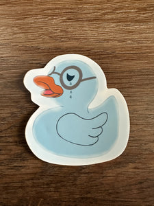 Moaning Sad Duck | Waterproof Sticker | Waterbottle Nerdy Decal | Bookish Gift