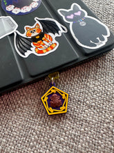 Load image into Gallery viewer, Fudge Frog Magical E Reader Charm | USB C Electronic Dust Plug | Bookish Accessories Set
