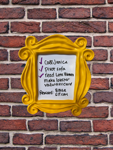 Friends Frame Whiteboard/ Yellow Peephole Door Frame/ Home Decor/ Themed Wedding Party/ Quirky Decor/ Fandom/ Chalkboard