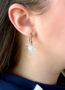 Happiness Spell Skeleton Horse Earrings