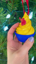 Load and play video in Gallery viewer, Dole Whip Ornament/ Tiki Room/ Theme Park Christmas/ Theme Park Food/ Disneybounding/ Tropical Holidays/ Soft Serve Food
