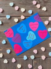 Load image into Gallery viewer, Nerdy Candy Hearts Art Print - From Your Book Boyfriend

