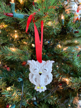 Load image into Gallery viewer, Owl Christmas Ornament/ Snowy Owl/ Wizarding Christmas Tree/ Owl Post/ Fantasy Decor/ Bookworm Gift/ Fantasy Christmas Decor
