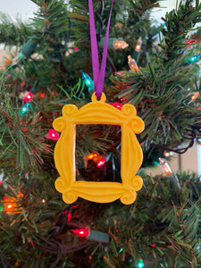 Friends TV Show Merchandise/ Friends Frame Ornament/ Monica Door/ Friends TV Gift/ Yellow Peephole/ TV Show Christmas