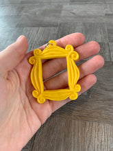 Load image into Gallery viewer, Unbreakable Bendy Friends Peephole Keychain/ Friends Frame/ Yellow Peephole Frame/ Friends Themed Gift/ The One Where
