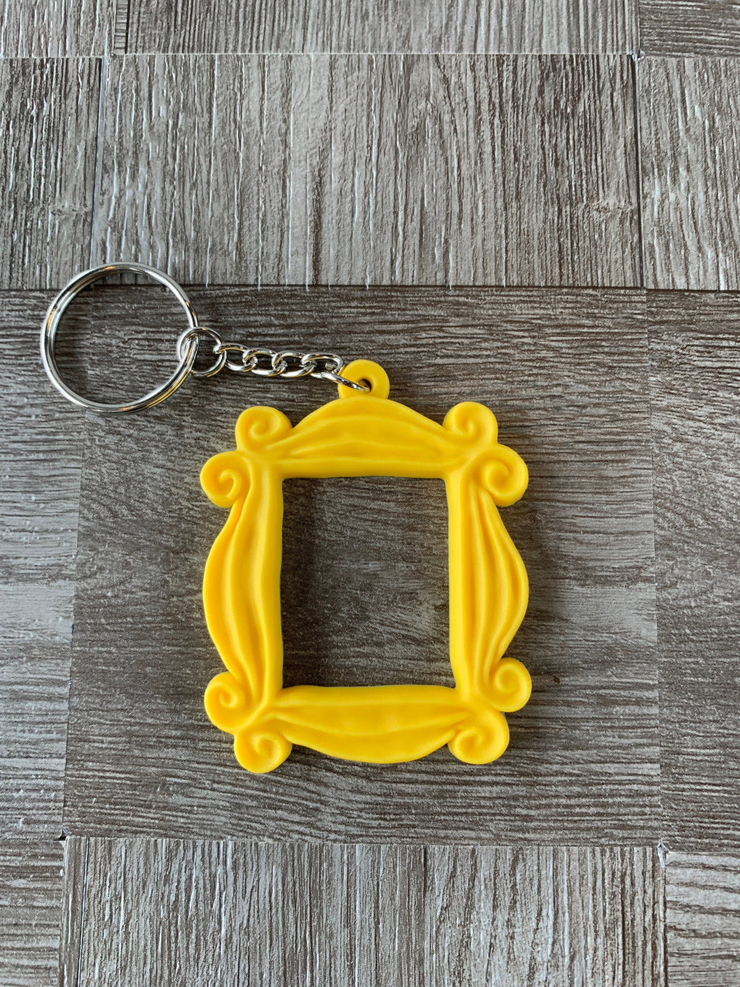 Unbreakable Bendy Friends Peephole Keychain/ Friends Frame/ Yellow Peephole Frame/ Friends Themed Gift/ The One Where