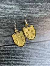Load image into Gallery viewer, Wizarding Captain Badge Earrings/ Magical Student Earrings/ Nerdy Accessories/ Cosplay/ Geek/ Fandom
