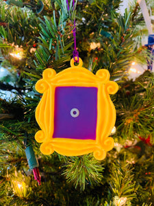 Friends Frame Ornament / Friends Yellow Peephole Frame Ornament/ Purple Peephole Door Frame/ TV Ornament/ Friends Themed Gift