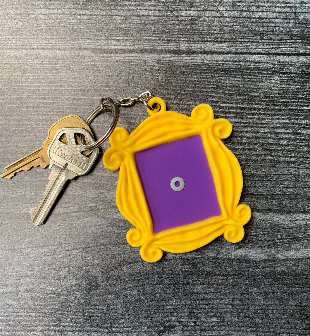 Friends Frame Keychain/ Friends Yellow Peephole Frame/ Friends Themed Gift/ Monica Peephole frame / Purple Door Frame
