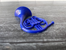 Load image into Gallery viewer, Blue French Horn Magnet/ HIMYM Merch/ Pop Culture Gift/ Fridge Magnet/ TV Show Decor/ Themed
