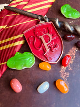 Load image into Gallery viewer, Puff Prefect Badge/ Badger House/ House Pride/ Magical School Student Cosplay/ Book Replica/ Prefect Pin/ Bookworm/ Nerd/ Prop Replica
