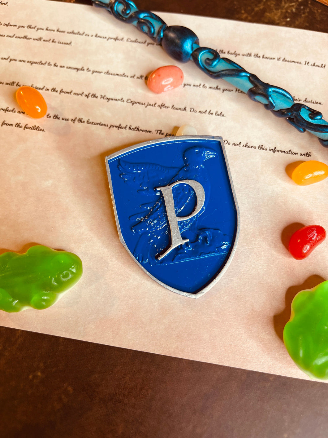 Snake Large Prefect Badge/ Prefect Pin/ House Pride/ House Crest/ Dark Arts/ Ambitious/ Book Replica/ Wizarding Accessories/ Cosplay