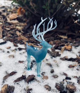Dark Magic Stag Ornament/ Dark Protective Spell/ Corrupted Soul/ Fantasy Figurine/ Bookish Art Decor/ Bookworm gift